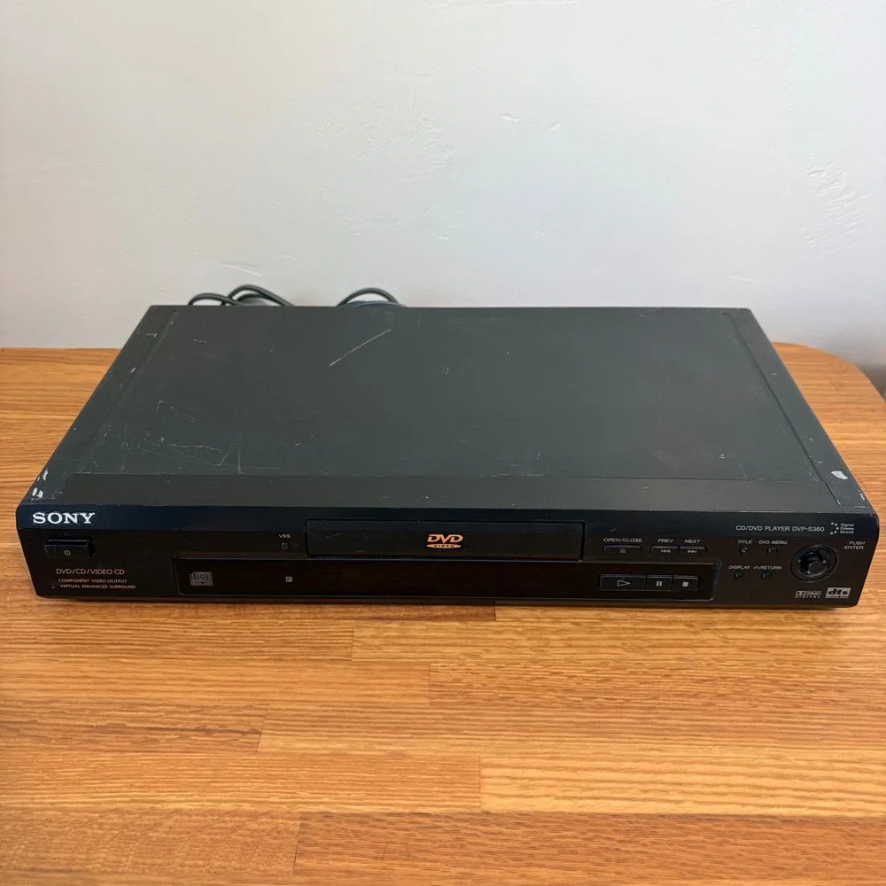 Sony DVD Player DVP-S360 Component Video Digital Out Tested and Works No Remote